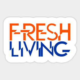 Fresh Living-orange/royal blue Sticker